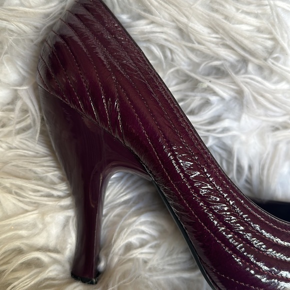 BCB GIRLS Maroon Patent Quilted design 5” Heels SZ. 10B/40 - Picture 3 of 12